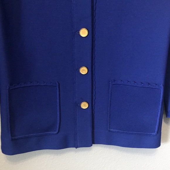 Vintage Hedy Knits jacket Women's s Small blue button front sweater grandma EUC - Picture 3 of 13